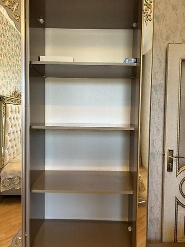 şefoner: 3 qapılı, Güzgülü, Boz, Digər material, Kupe, Düz dolab — 2