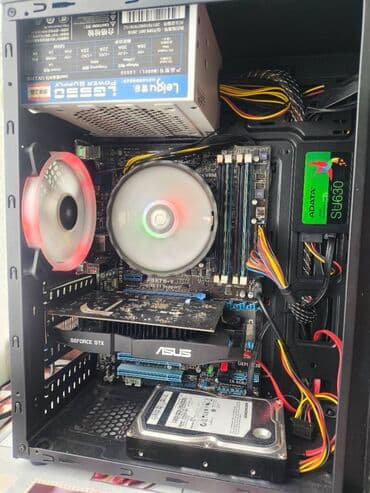 ikinci əl noutbuklar: Oyun kompüteri İ5 3470 4/4 Ram 16gb ddr3 G Video kart gtx 1050ti 4gb — 3