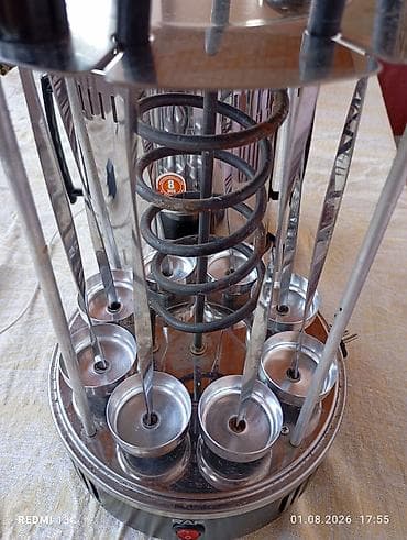 Kabab malları: Vertikal kabab aparatı, 8 şişli, Termostatsız, İşlənmiş — 2