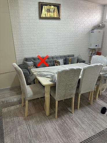 konputer stolu: Açılan masa+6 stulla birge 330 azn.Yeniden secilmir.Unvan Şamaxinka — 1