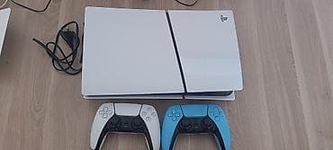 dualsense edge: PlayStation 5 (PS5) Slim – Diskli versiya - Rəng: ağ, qara detallarla — 1