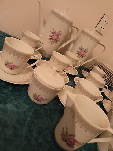 şekiller: Qəhvə dəsti, rəng - Ağ, Farfor, Almaniya — 3