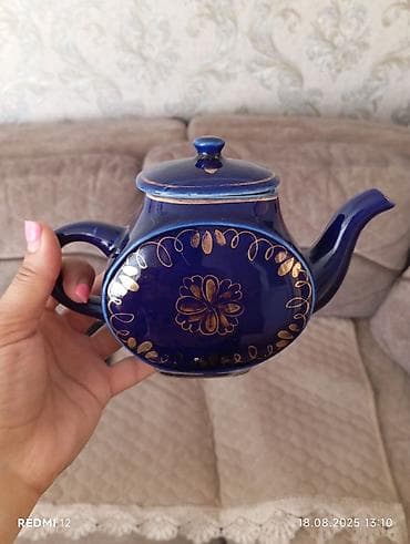 peyğəmbər çiçəyi: Rəng - Mavi, Dəm caydanı, Keramika, 0,5 bucket volume l — 1