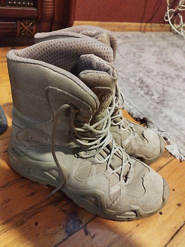 batinka: Taktiki/yürüş çəkmələri – bej/rəngli. voyeniy ayakablari ax geynilib — 4