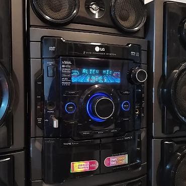 mikrofon tutucu: LG ev audio sistemi – güclü çoxkomponentli Hi‑Fi set Xüsusiyyətlər: - — 6