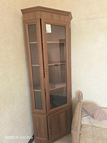 Оборудование для магазинов: Künc vitrin-dolab - Material: taxta teksturalı MDF/LDSP - Rəng: qoz — 3