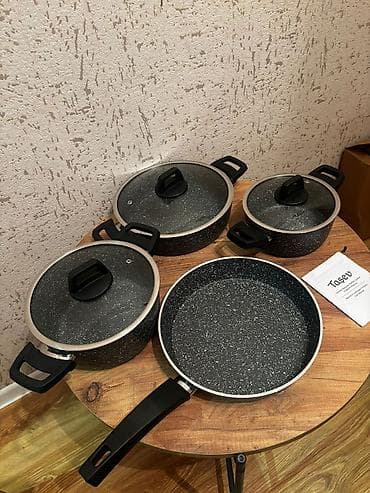 korkmaz qazan desti: Tava, rəng - Qara, Qranit — 4