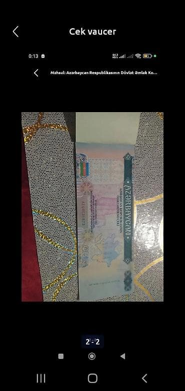 Velosipedlər: Məhsul: Azərbaycan Respublikasının Özəlləşdirmə çeki (çek vauçer) — 2