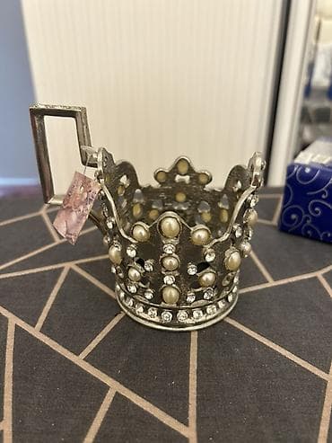 Pastel dəstləri: Bəzəkli şam/qoxu diffuzoru üçün şamdan (kron formasında) 6-li - — 1