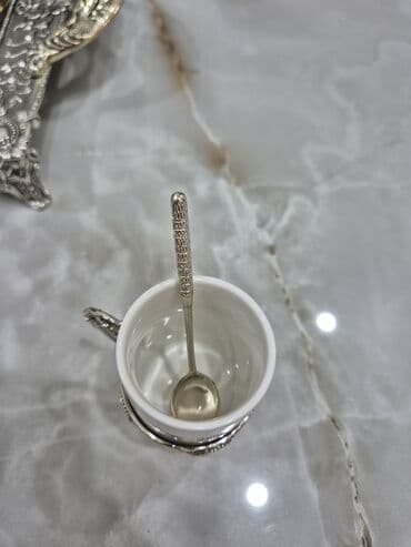 kapuçino: Qəhvə dəsti, rəng - Gümüşü, Metal — 4