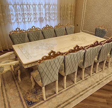 bag evleri ucun stol stul: Dördbucaq masa, Qonaq otağı üçün, 10 nəfər, Açılan, Türkiyə, Zəmanətli — 6