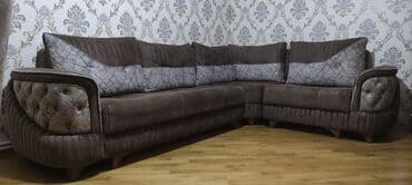 divan 2 əl: Künc divan, İşlənmiş, Açılan, Bazalı, Parça, Çatdırılma yoxdur — 2