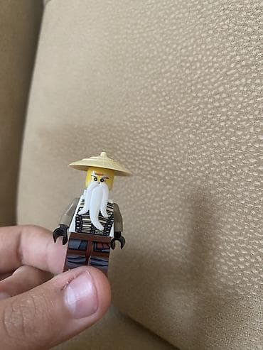 anime figur: LEGO minifiqur – samuray üslubunda ustad obrazı - Şlyapalı (konik — 1