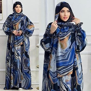 qara hicab: Qadınlar üçün klassik abaya dəsti - Model: Geniş kəsimli, tam örtülü — 6