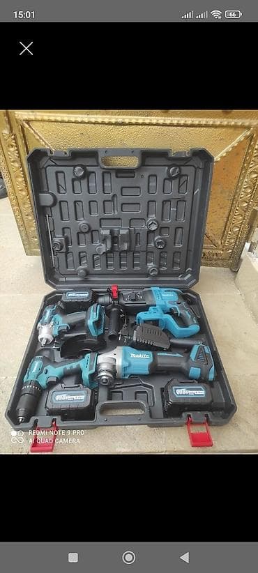 Makita akkumulyatorlu elektrik alətləri dəsti Dəstin tərkibi: - lalafo.az -da Makita akkumulyatorlu elektrik alətləri dəsti Dəstin tərkibi: -