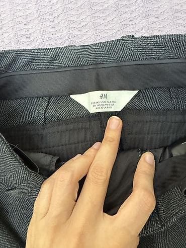 şaxta baba corabı: H&M oğlan uşaq kostyumu – pencək və şalvar dəsti. Boz rəngdə — 3