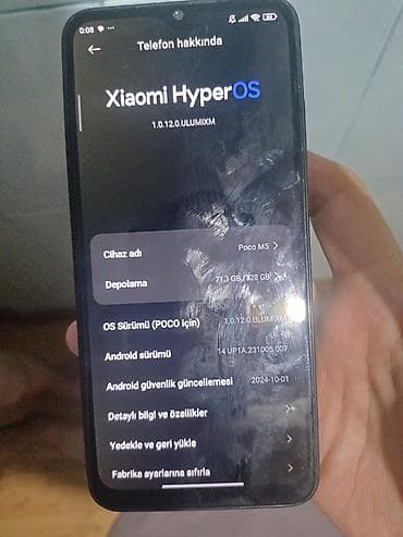 poco telefonlar: Poco M5, 128 GB, rəng - Qara, Sensor — 3
