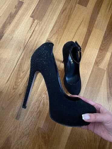 Tuflilər, Ölçü: 37.5, rəng - Qara, İşlənmiş