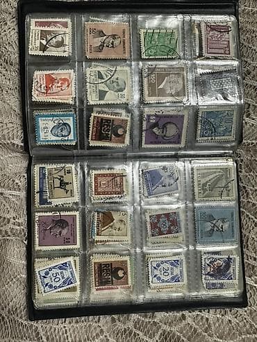 Musiqi alətləri: Kolleksiya albomu – müxtəlif ölkələrdən köhnə poçt markaları — 5