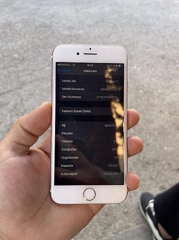 IPhone 7, 128 GB, Rose Gold, Barmaq izi — 3