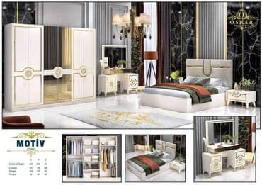 угловая тумба: Двуспальная кровать, 2 тумбы, Турция, Новый — 1