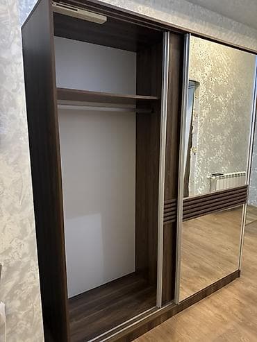 boru: 2 qapılı, Güzgülü, Qəhvəyi, Taxta, Kupe, Düz dolab — 2