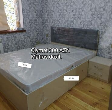 шкаф кровать трансформер в баку: Двуспальная кровать, Без подьемного механизма, Бесплатный матрас, Без выдвижных ящиков, Азербайджан, Ламинат простой — 2