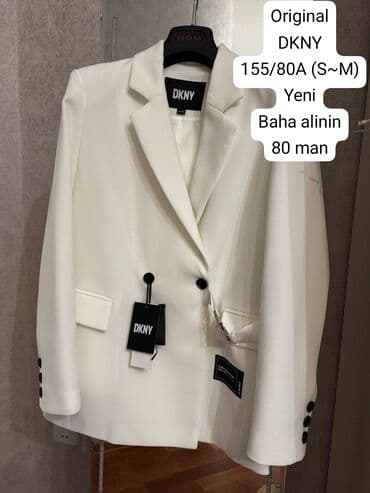 Plaşlar: Endirim olunmayacag DKNY qadın pencəyi – ağ rəng. - Ölçü: 155/80A (S–M — 1