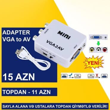 переходник: AV/RCA/Tülpan Adapterlər SAYLA ALANA VƏ USTALARA TOPDAN QİYMƏTLƏ — 7