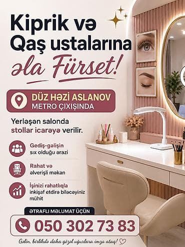 mercendayzer işi: Kiprik ustası tələb olunur, Yerin icarəsi — 1