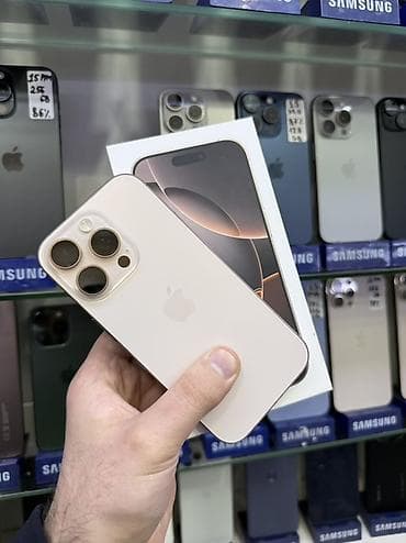 iphone 3gs: IPhone 16 Pro, 128 GB, Desert Titanium, Face ID — 1