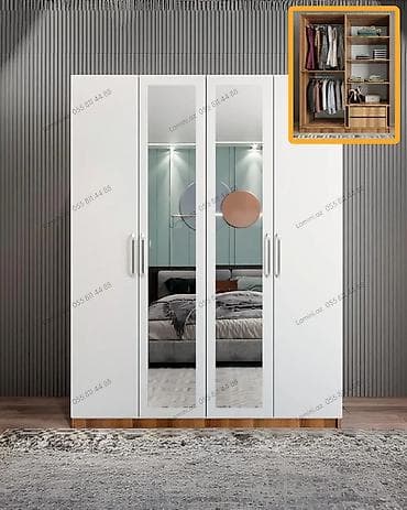 4 Qapılı Dolab Standart ölçülü otaqlar üçün ideal, funksional 4 — 1