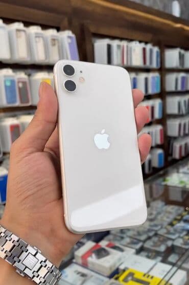 iphone 11 işlenmiş qiymeti: IPhone 11, 128 GB, Ağ, Face ID — 1