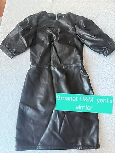 H&M qara mini don – eko‑dəri (PU) material Şəkildə qeyd: 9 manat
