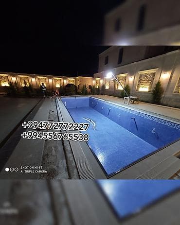 Hovuz tikintisi və təmiri. Строителство бассейнов в Баку. Hovuz