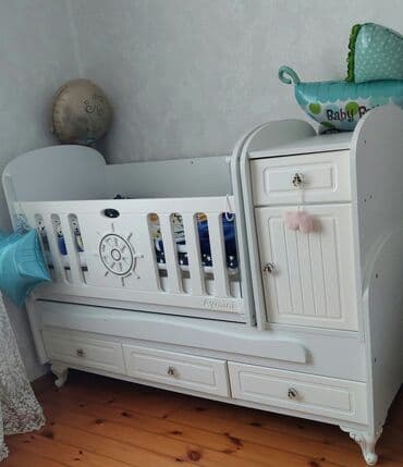 kombi şkaf: Oğlan üçün, Yeni, Dördbucaq, Beşik, Dəst ilə, Matras ilə, Yellənmə mexanizmsiz — 1