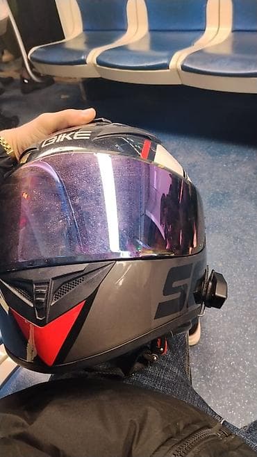 mapet matoru: Moto dəbilqə – tam üzlü model - Rəng və dizayn: boz-qara gövdə — 1