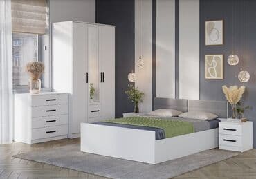 venera yataq desti: İkinəfərlik çarpayı, Komod, Dolab, 2 tumba, Türkiyə, Yeni — 3