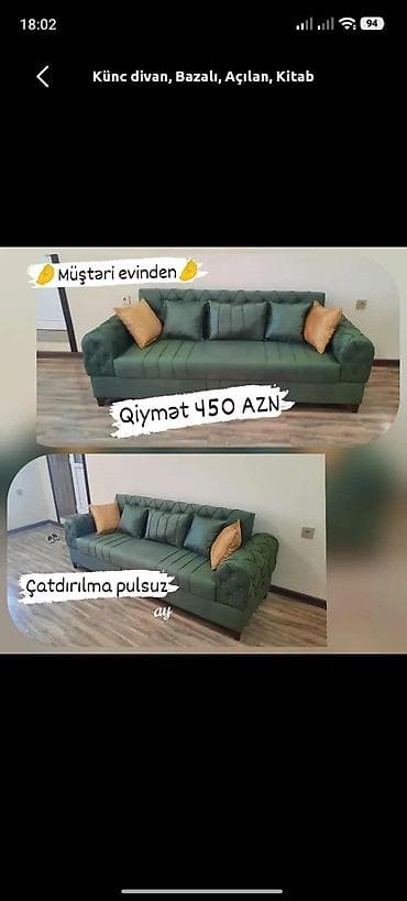 Künc divan, Yeni, Açılan, Bazalı, Parça, Şəhərdaxili pulsuz çatdırılma lalafo.az -da Künc divan, Yeni, Açılan, Bazalı, Parça, Şəhərdaxili pulsuz çatdırılma