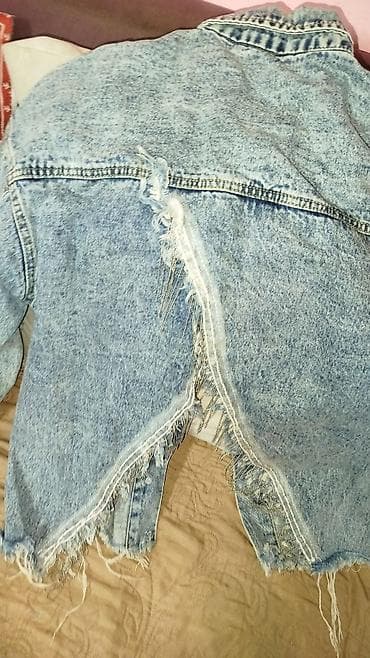 cins pencey: Qadınlar üçün cins gödəkçə - Rəng: Açıq mavi/stonewash - Material — 2