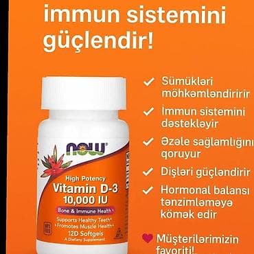 NOW High Potency Vitamin D-3, 10,000 IU – 120 softgel kapsul