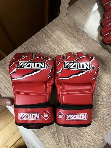 MMA döyüş əlcəkləri – WOLON (qırmızı) - Açıq barmaq dizaynı