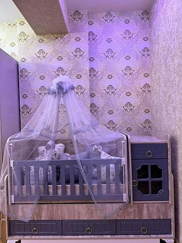 Beşiklər: Oğlan və qız üçün, Dördbucaq, Beşik, Dəst ilə, Yellənmə mexanizmsiz — 3