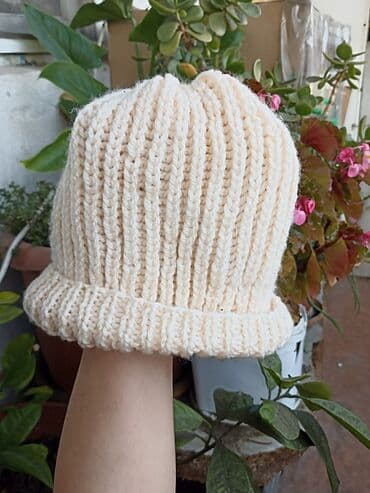 ƏL İŞİ TOXUMA Qalın toxuma sapdan hazırlanmış papaq Soyuq hava üçün