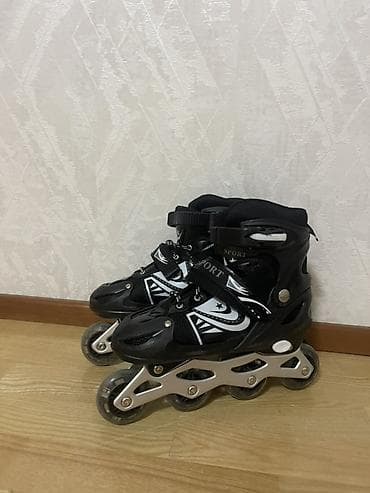 Roliklər: Inline təkərli konki (roller skates) – qara/ağ dizayn - Növ: Inline — 3