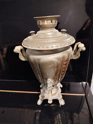 samovar 10 litr: Tok samavarı (alıb od ede bilərsiniz Antik metal samovar - Material — 1