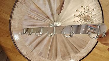 железная вешалка для одежды: Metal asqı paneli – paslanmayan polad rəngində, parlaq səthli — 1