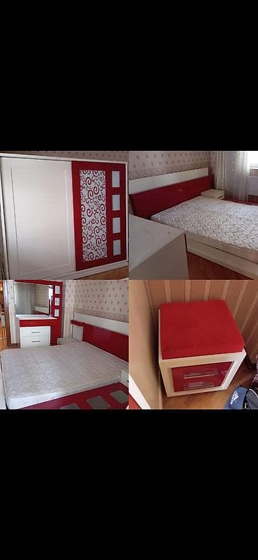 yataq qonaq mebelleri: Yataq dəsti satılır 350₼. yaxşı vəziyyətdədir. matrası var.Ünvan — 1