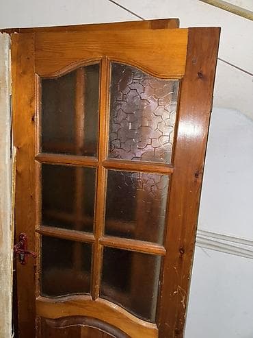 qapllar taxda: Taxta məxməri rəngdə otaq qapısı - Material: tam ağac (təbii taxta) — 1