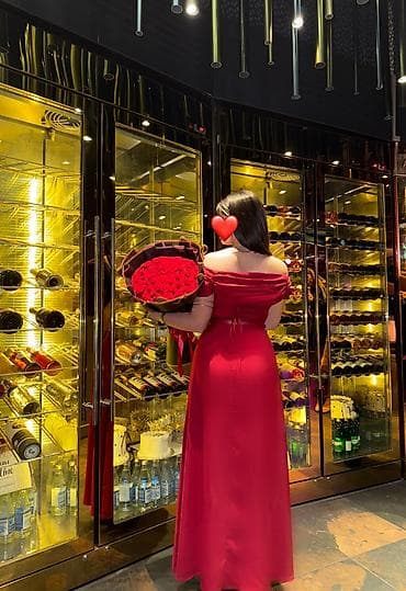 bel çanta: 1 dəfə geyinilib . Qırmızı axşam geyimi + üstlük dəsti - Stil — 2